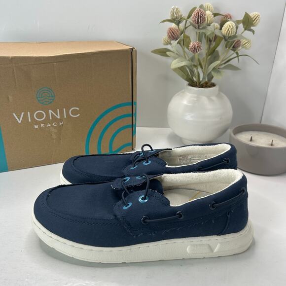 Vionic Skipper Canvas Slip-On Comfort Shoes Navy I4788F1400 Men's US 8M - Picture 3 of 10